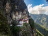 Scenic view of the sacred Paro Taktsang monastery (Tiger’s Nest)
