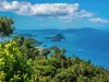 A view down the coast of Tortola towards Jost Van Dyke island