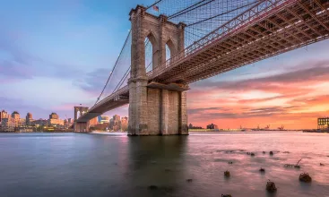 Brooklyn Bridge New York City at Dusk