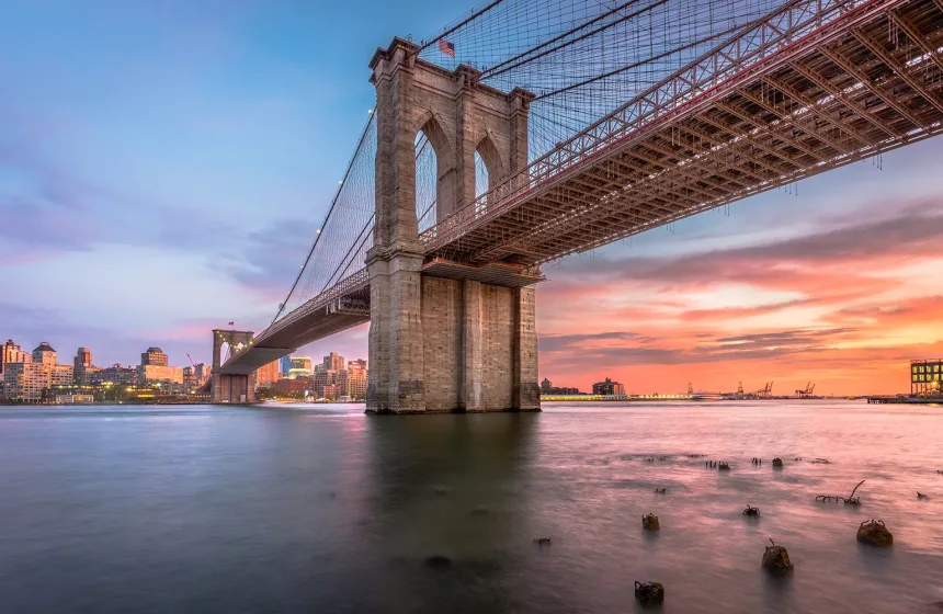 Brooklyn Bridge New York City at Dusk