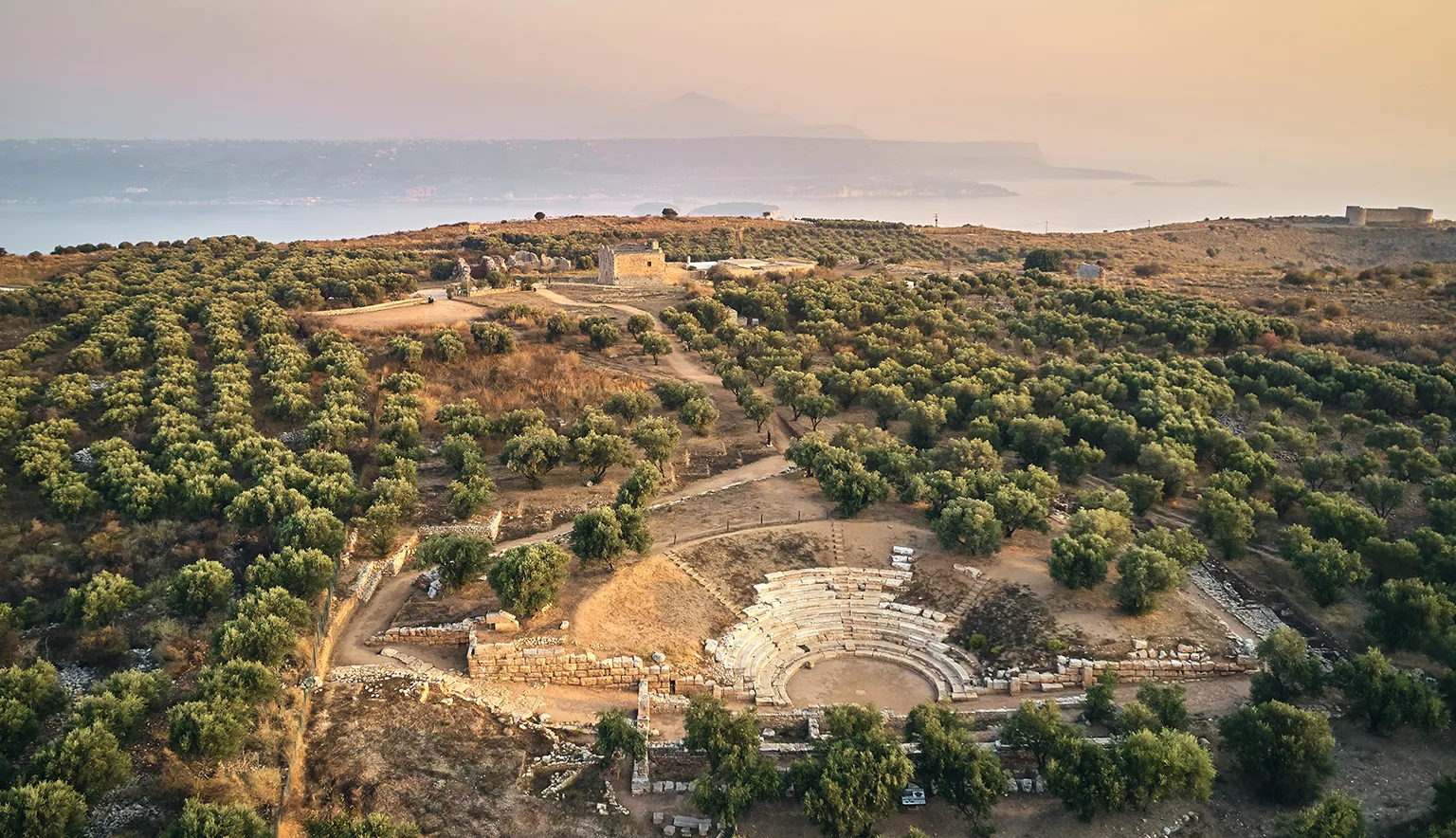 Chania Ancient Aptera Archaelogical site in Crete, Greece