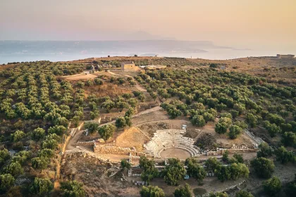 Chania Ancient Aptera Archaelogical site in Crete, Greece
