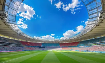 Panoramic View of Olympic Stadium in Berlin, Concept of European