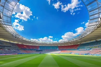 Panoramic View of Olympic Stadium in Berlin, Concept of European