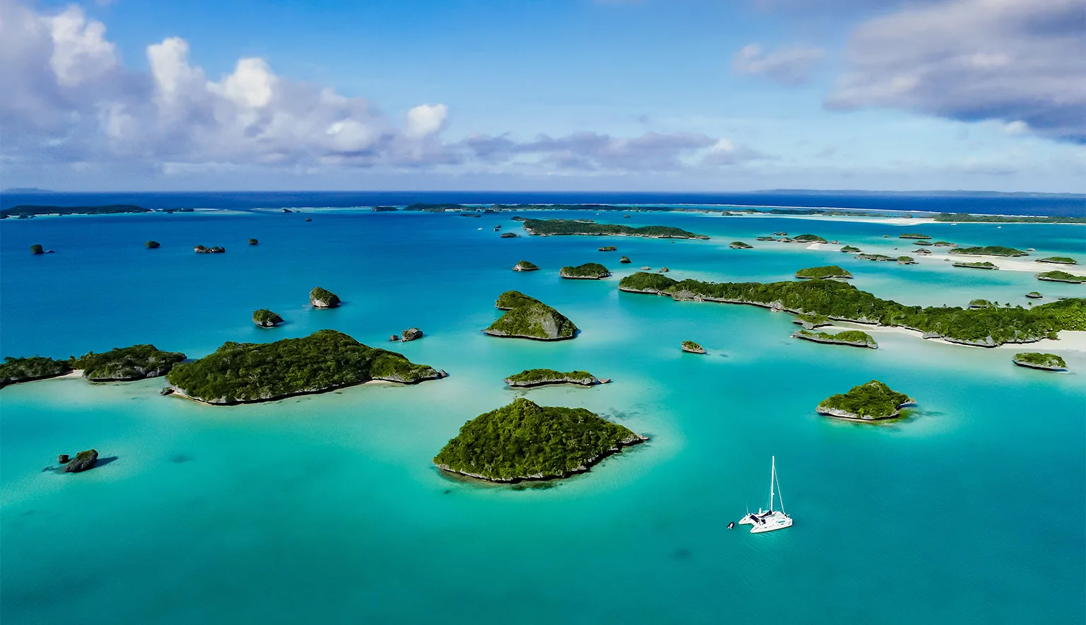 A spectacular drone image over Falaga Island in the lower Lau