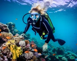 Exploring Tropical Ocean Coral Reefs: Scuba Diving Adventures in Fiji
