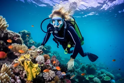 Exploring Tropical Ocean Coral Reefs: Scuba Diving Adventures in Fiji