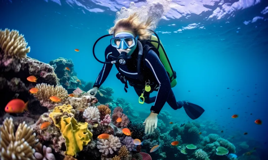 Exploring Tropical Ocean Coral Reefs: Scuba Diving Adventures in Fiji