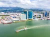 Aerial view of city of Port of Spain, Trinidad