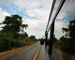 Roadtrip through Ghana in a bus