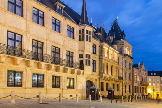 Grand Ducal Palace in the dusk, Luxembourg city