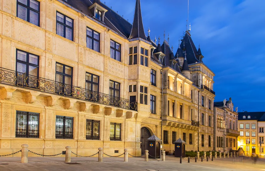 Grand Ducal Palace in the dusk, Luxembourg city