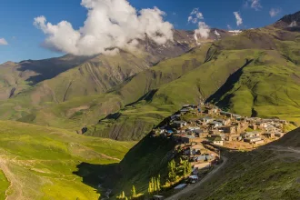 View Of Xinaliq (khinalug) Village, Azerbaijan