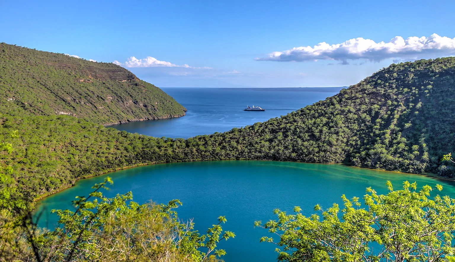 Darwin's Lake at Tegus Cover in the Galapagos Islands
