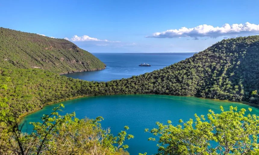 Darwin's Lake at Tegus Cover in the Galapagos Islands