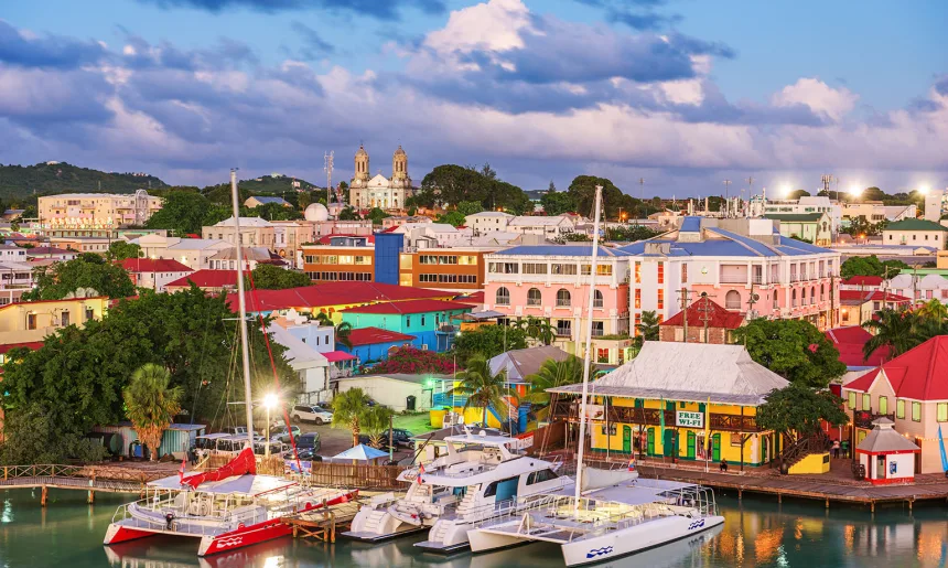 St. John's, Antigua overlooking Redcliffe Quay