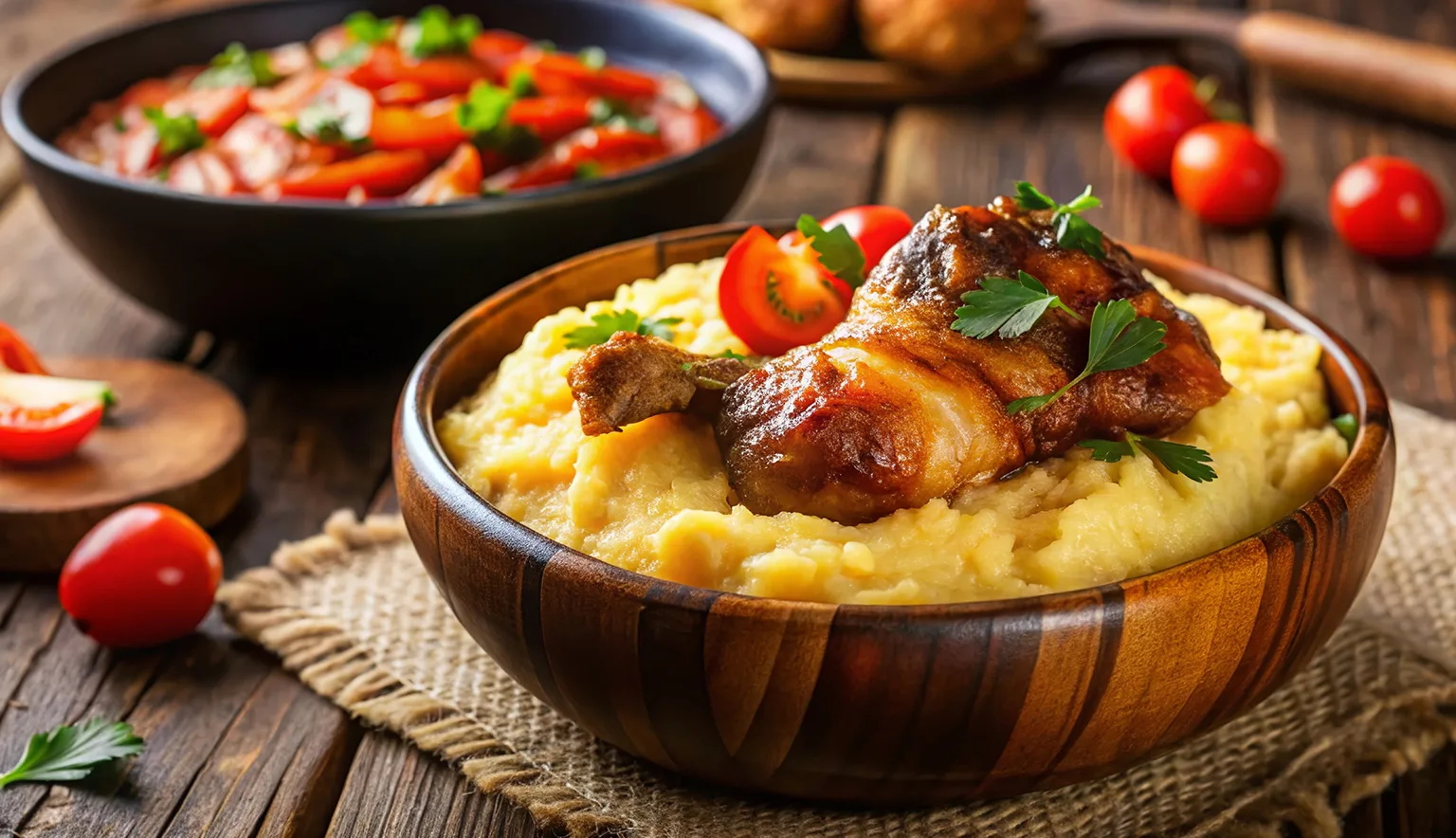 Malawi Delicious Nsima and Chicken