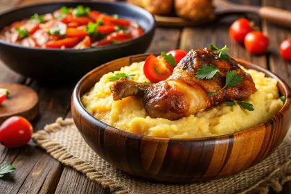 Malawi Delicious Nsima and Chicken