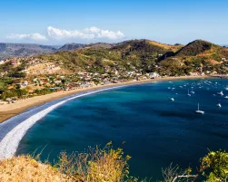 View of San Juan del Sur from the local mountain hill, Nicaragua