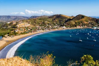 View of San Juan del Sur from the local mountain hill, Nicaragua