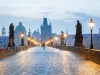 Prague - Czech Republic, Charles Bridge early in the morning.