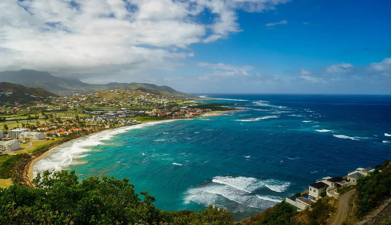 A view over St. Kitts Island - getting to and around St Kitts