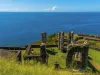 A view out to sea across the ruins of Brimstone Hill Fort in St Kitts
