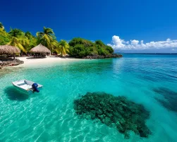 Trinidad and Tobago's serene Buccoo Reef, a popular spot for snorkelling