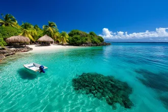 Trinidad and Tobago's serene Buccoo Reef, a popular spot for snorkelling