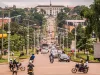 long straight road to parliament house in kampala uganda