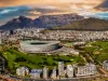 aerial view of Cape Town city in Western Cape province in South Africa , international iconic destination