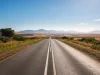 Scenic view of empty road through Overberg district, South Africa